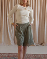 Isabella Lace Shorts - Olive