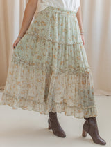 Addie Tiered Midi Skirt