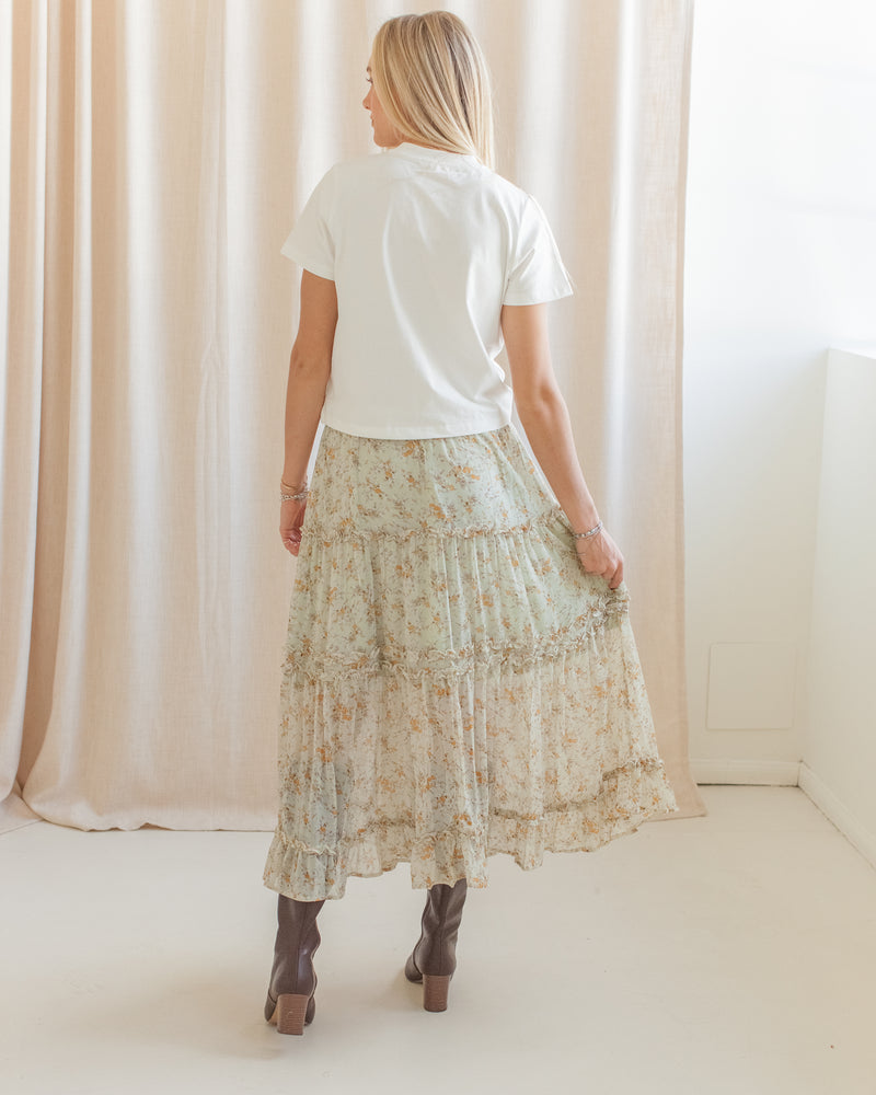 Addie Tiered Midi Skirt