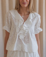 Embroidered Bow Skirt Set