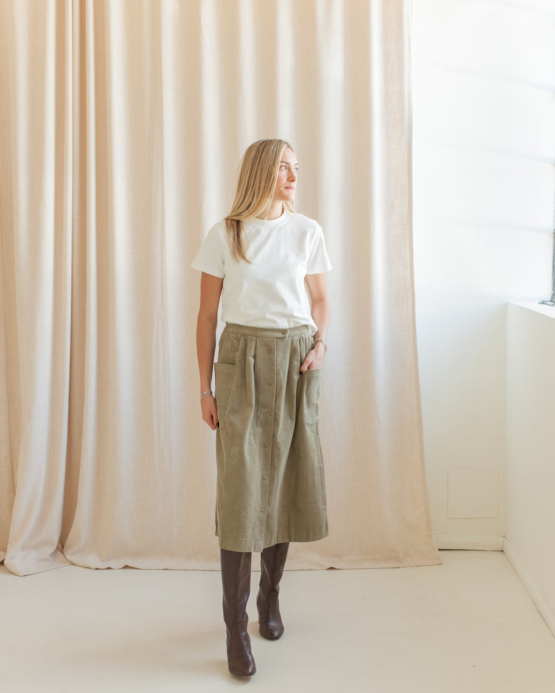 Meredith Corduroy Midi Skirt