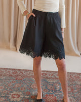 Isabella Lace Shorts - Black