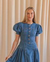 Rosie Midi Dress- Denim