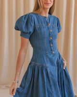 Rosie Midi Dress- Denim