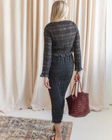 Kennedy Smocked Blouse - Black