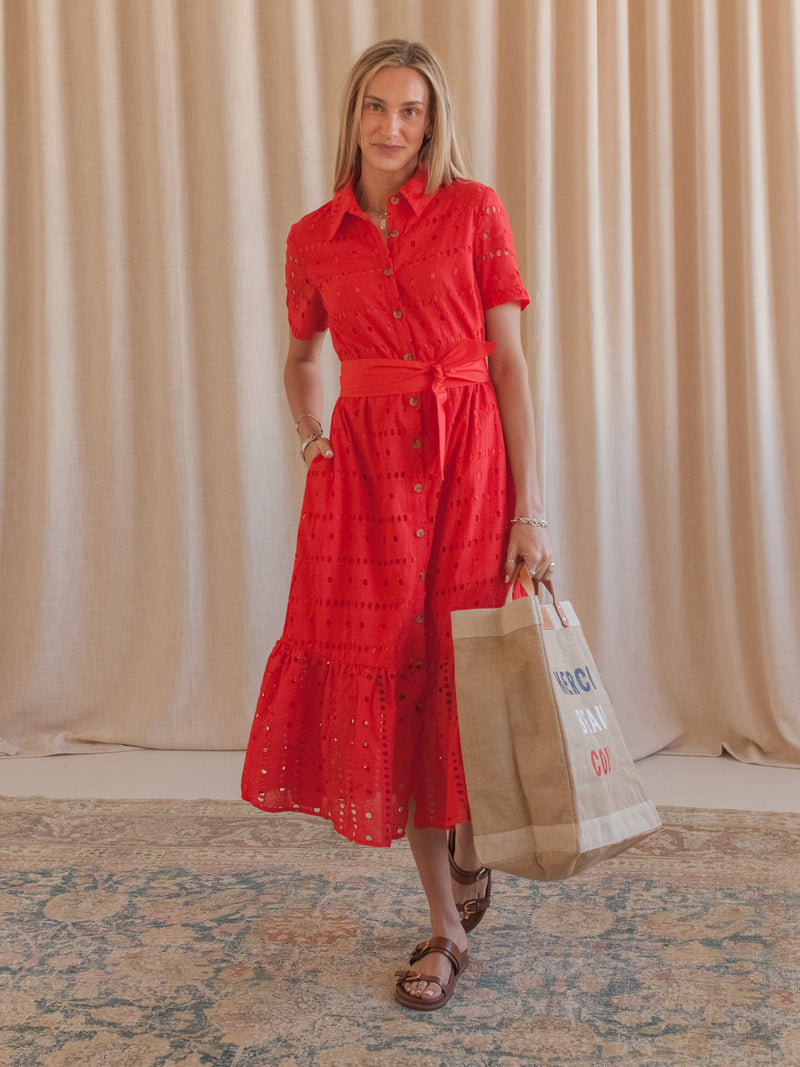 francis midi dress Francis Eyelet Midi Dress – Koo De Ker