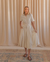 Striped Woven Shirtdress