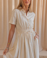 Striped Woven Shirtdress
