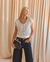 Rory Striped Knit- White
