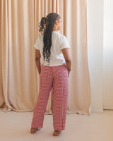 Lizzie Gingham Pants- Red