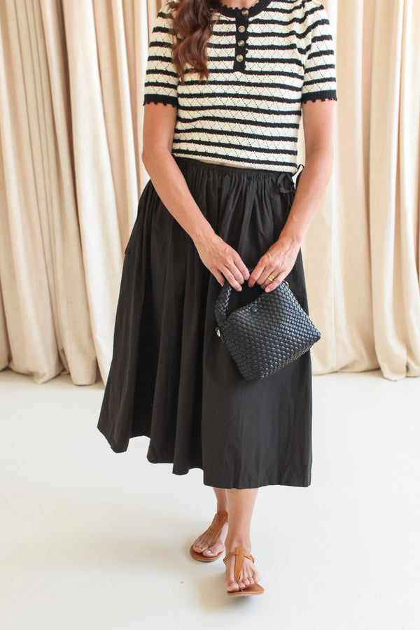 Marielle Poplin Midi Skirt