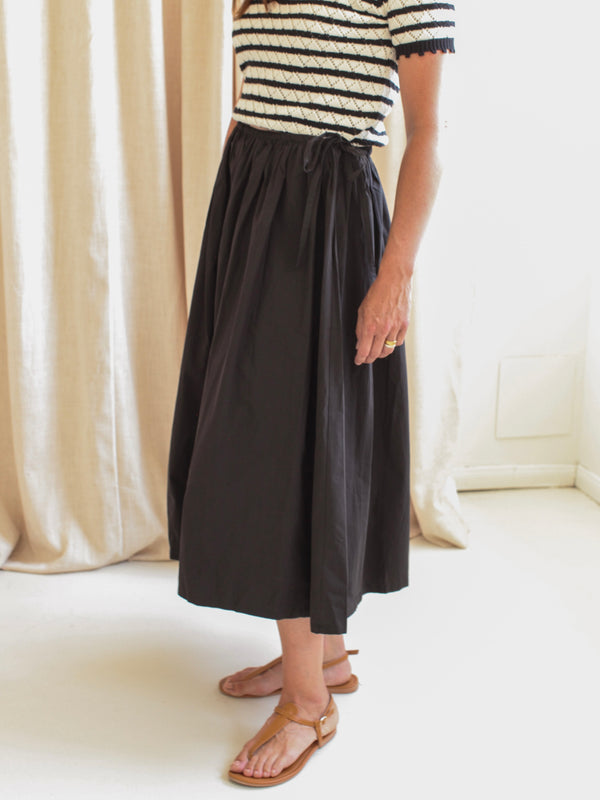 Marielle Poplin Midi Skirt