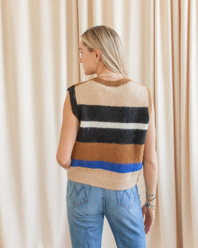 Spencer Striped Knit Vest