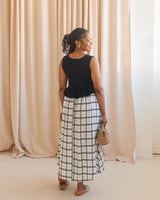 Mixed Media Plaid Dress