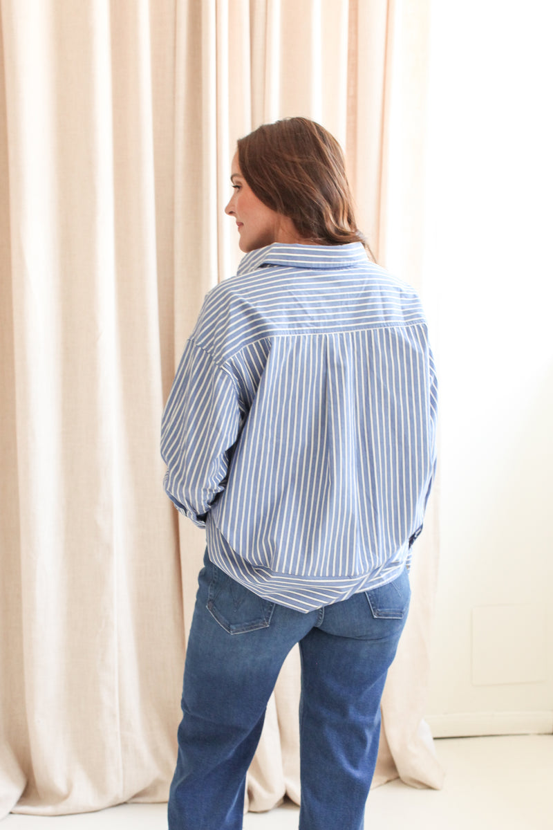 Stella Stripe Button-up Blouse