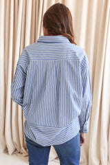 Stella Stripe Button-up Blouse