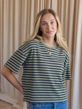 Olive Striped Tee