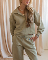 French Terry Pant - Sage