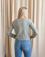 Mila Pointelle Cardigan- Grey