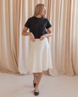 Asymmetric Stripe Skirt