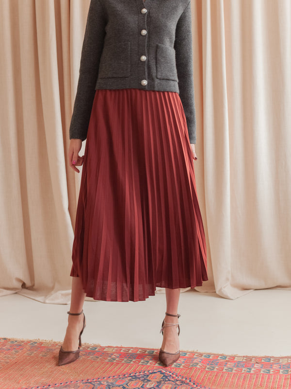 Aggie Pleated Maxi Skirt
