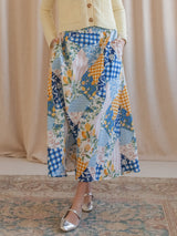 Patchwork Midi Skirt