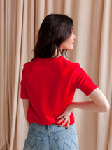 Beckett Boyfriend Tee - Scarlet