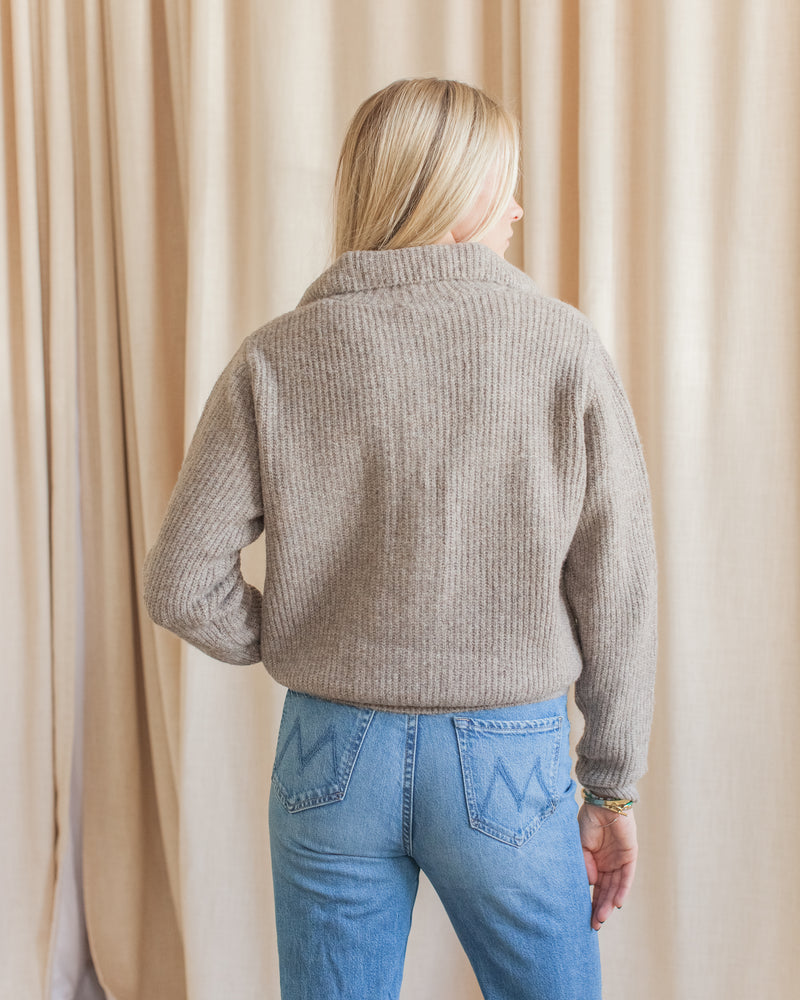 Tori Half Button Knit Pullover