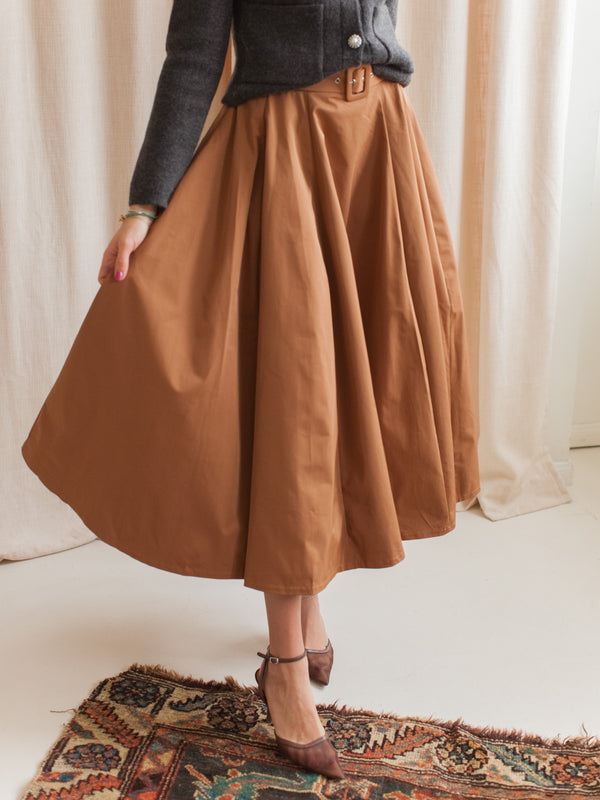 Madison Midi Skirt - Camel