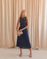 Parker Shirred Midi Skirt