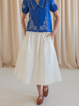 Lyla Poplin Midi Skirt