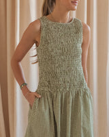 Emerald Gingham Dress