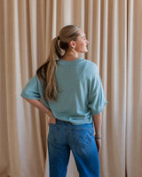 Lilliana Short Sleeve Knit- Sky