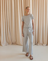Grey Pointelle Tee