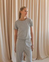 Grey Pointelle Tee