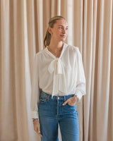 Remi Bow Blouse- Cream
