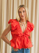 Berry Bow Blouse