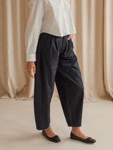 Brooks Pinstripe Trouser- Navy