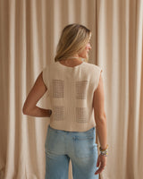 Chloe Crochet Top - Beige