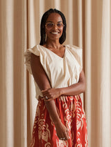 Khaki Bubble Blouse