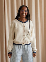 Cammy Pointelle Cardigan - Navy