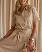Celine Khaki Shirt Dress