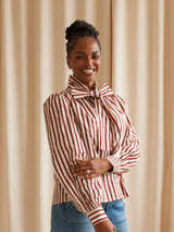Mabel Bow Blouse - Burgundy