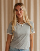 Charlie Contrast Tee - Grey