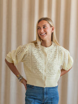 Maggie Knit Cardigan - Lemon