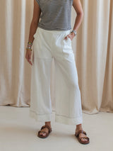Riviera Linen Pant - White