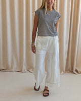 Riviera Linen Pant - White