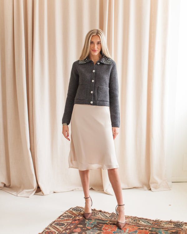 Mara Slip Skirt - Taupe