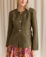 Sloane Tweed Blazer - Olive