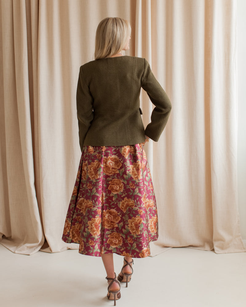 Sloane Tweed Blazer - Olive